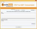 Screenshot of ToolsBaer PST to NSF Conversion 1.0