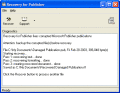 Screenshot of Recovery for Publisher 1.1.0845