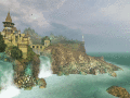 Древний замок на берегу моря