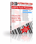 Screenshot of USPS and Intelligent Mail Barcode Fonts 10.10