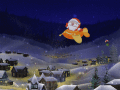 Enjoy Christmas with flying Santa Claus.