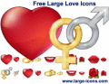 Screenshot of Free Large Love Icons 2011.1