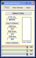 Screenshot of Little RGB Color Picker 3.0