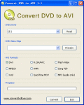 Freeware for converting DVD video to AVI