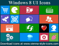 Screenshot of Windows 8 UI Icons 2.1