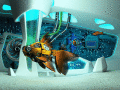 3D-скринсейвер аквариум в стиле sci-fi