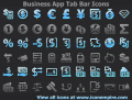 193 business icons for iPhone, iPad, and iPod