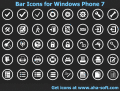 Screenshot of App Bar Icons for Windows Phone 7 2015.1