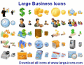 Bright business and financial icons for web