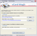 Screenshot of MS Outlook to vCard 2.2
