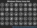 White PNG icons for Windows 8 and WP7