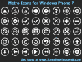 Metro-style icon set for WP7 and Windows 8