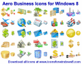 Screenshot of Aero Business Icons for Windows 8 2013.1