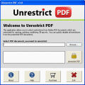 Screenshot of Unlock PDF Document Restrictions 7.0