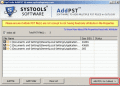 Screenshot of Microsoft Outlook ADD PST 3.0