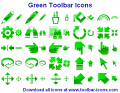 A set of green icons for any toolbar