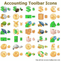 Toolbar icons for accounting applications