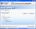 Screenshot of Lotus Notes to PDF Converter Freeware software 2.0