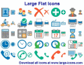 Flat icons for modern applications
