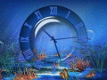 Screenshot of Aquatic Clock Screensaver 3.0