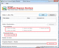 Screenshot of DBX Files Restore Program 3.4