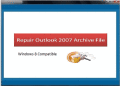 Screenshot of Repair Outlook 2007 Archive File 3.0.0.7