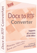 Screenshot of DOCX TO RTF Converter 2.0.0