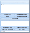 Screenshot of Extract Email Addresses From EML Files Software 7.0