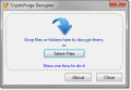 Screenshot of CryptoForge Decrypter 5.1.0