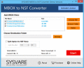 Screenshot of MBOX Files to Lotus Notes Converter 2.0.1