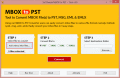 Screenshot of MBOX to PST file Exporter 2.0