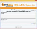 Screenshot of ToolsBaer MSG to EML Conversion 1.0