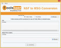 Screenshot of ToolsBaer NSF to MSG Conversion 1.0