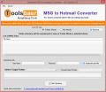 Screenshot of ToolsBaer MSG to Hotmail Importer 1.0