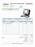 Screenshot of Computer Service Invoice Template 4.10