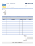 Screenshot of Job Service Invoice Template 4.10