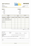 Screenshot of Medical Invoice Template 4.10