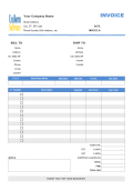 Screenshot of Sales Invoicing Template 5.51