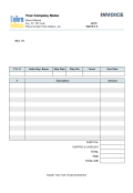 Screenshot of Generic Service Invoice Template 5.51