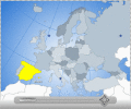 Screenshot of Interactive Flash Map of Europe 1.0