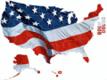 Patriotic USA Flash Map for websites