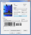 Screenshot of ConnectCode Barcode Font Pack 7.0