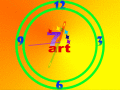 Screenshot of 7art Orange Clock ScreenSaver 1.1
