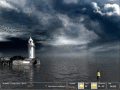 Majestic night lighthouse screensaver.