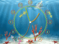 Screenshot of Aquarium Clock ScreenSaver 2.6