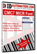 CMC-7 MICR Font on bank checks and drafts.