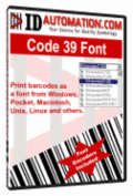 Code 3 of 9 barcode fonts for Macintosh
