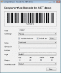 Screenshot of ComponentAce Barcode .NET 1.00