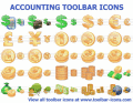 Toolbar icons for accounting applications