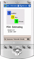 Screenshot of SOS - PDA Estimating 2.01